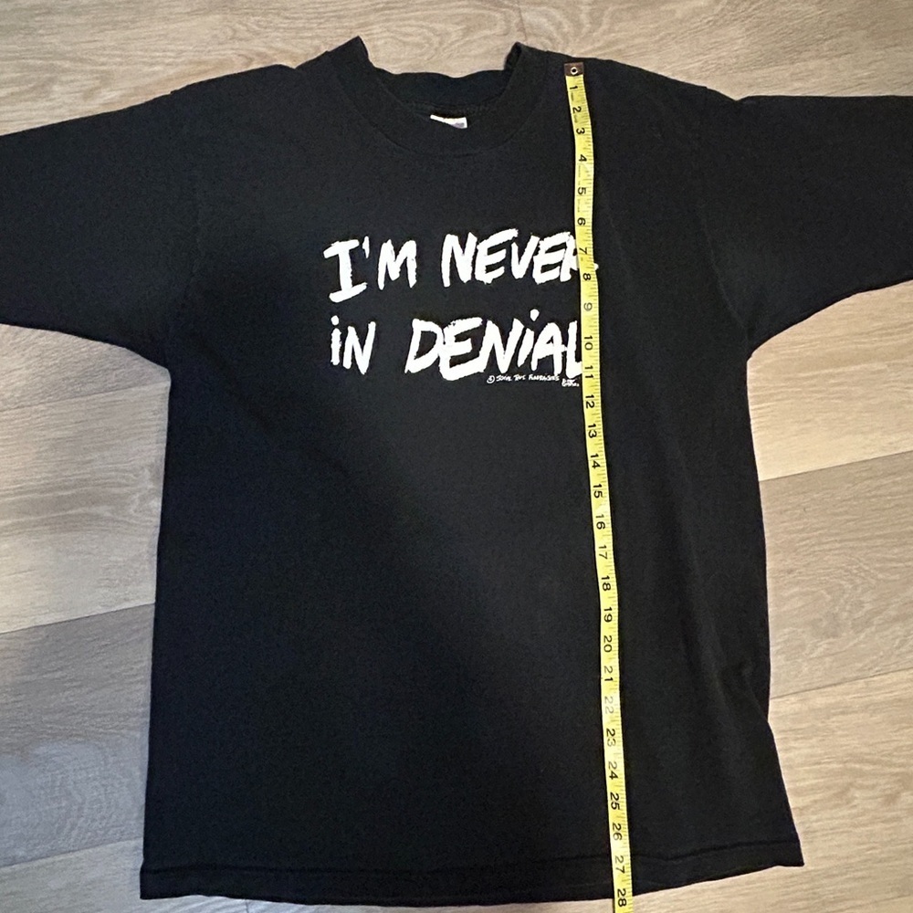 Vintage 90s Fruit of the Loom Graphic Tee – “I’m Never in Denial” - Picture 3 of 6